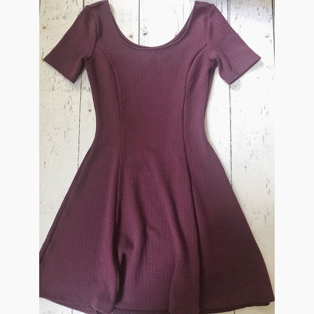 Maroon knit dress